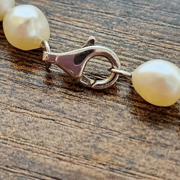 FRESHWATER Pearl Mother Of Pearl Flower Necklace Sterling Silver Hawaiian Shell. - Picture 16 of 16